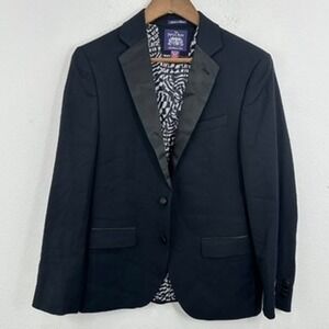 The Savile Row‎ Company London Brit Skinny Blazer Black 36S Tuxedo Jacket